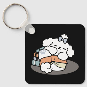 Bücher und Barks - Niedliches Design für schlampig Schlüsselanhänger