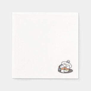 Bücher und Barks - Niedliches Design für schlampig Serviette