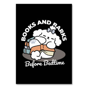 Bücher und Barks - Niedliches Design für schlampig Tischnummer