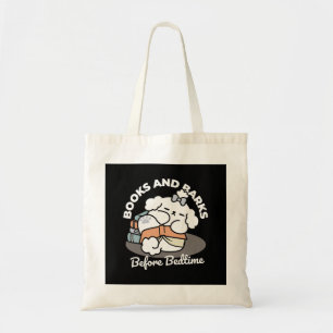 Bücher und Barks - Niedliches Design für schlampig Tragetasche