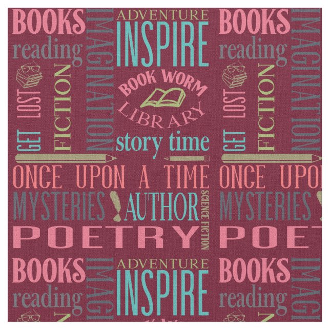 Bücher und Bibliothek Stoff (Nahaufnahme)