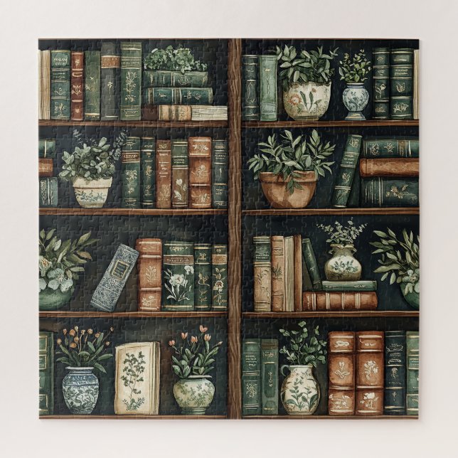 Bücher und Blume (Vertikal)