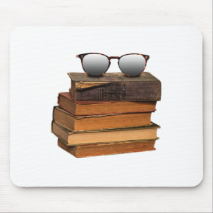 Bücher und Brillen in Lieben Mousepad