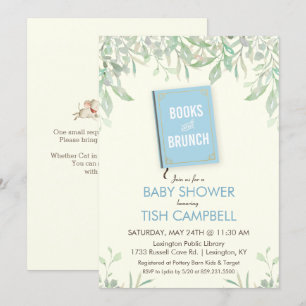 Bücher und Brunch Baby Shower Einladung