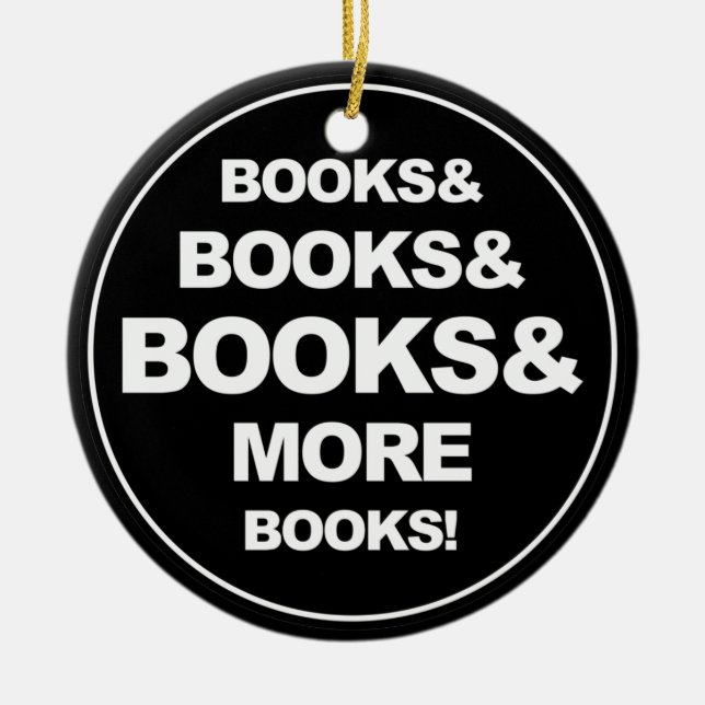 Bücher und Bücher Keramik Ornament (Vorne)
