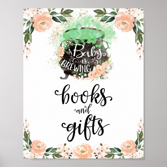 Bücher und Geschenke Halloween Girl-Baby-Duschzeic Poster (Vorne)