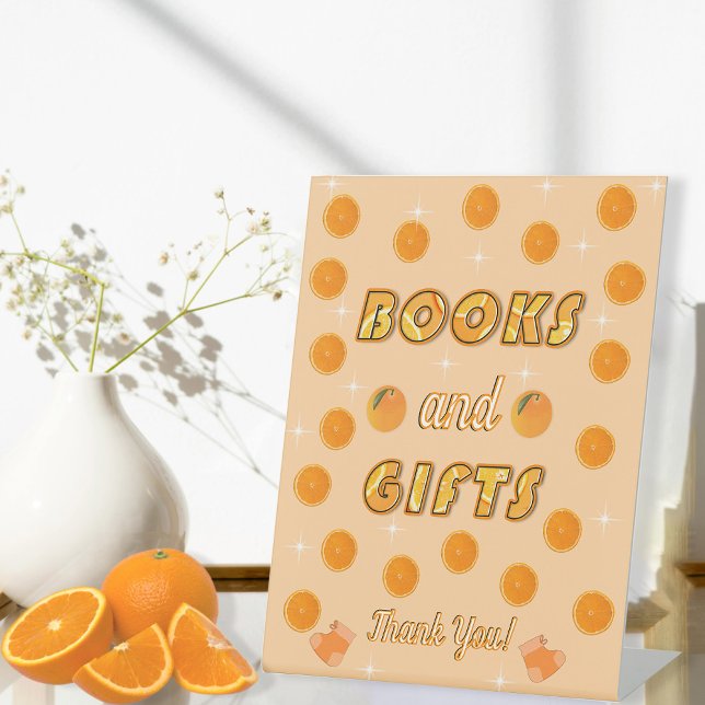 Bücher und Geschenke Orange Citrus Summer Baby Dus Sockelschild (Von Creator hochgeladen)