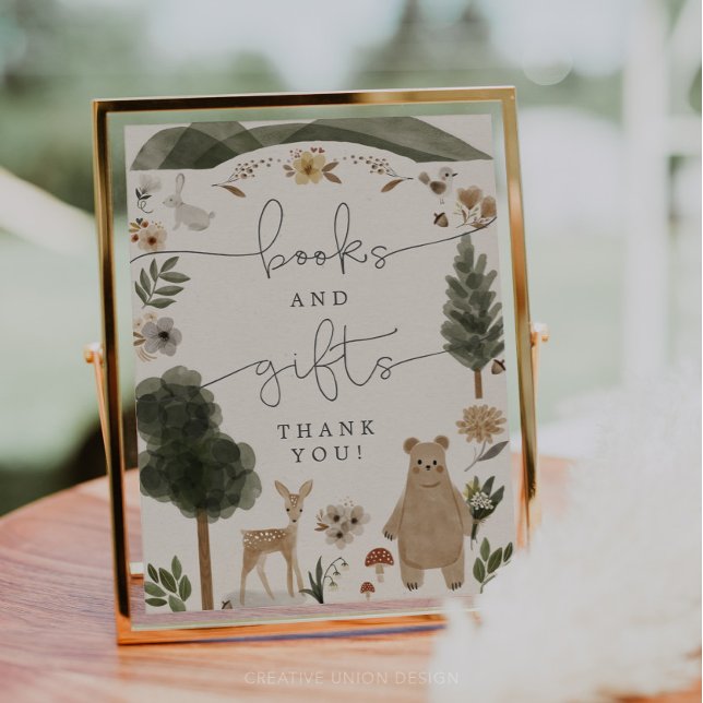 Bücher und Geschenke Schild Boho Woodland Kinderdu (Von Creator hochgeladen)