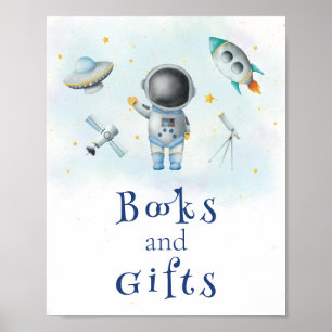 Bücher und Geschenke Weltraumastronautin Raketenst Poster
