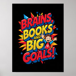 Bücher und große Ziele - Spaß zurück in die Schule Poster