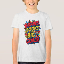 Bücher und große Ziele - Spaß zurück in die Schule Tri-Blend Shirt