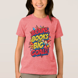 Bücher und große Ziele - Spaß zurück in die Schule Tri-Blend Shirt