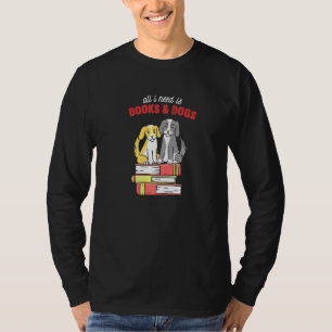 Bücher und Hunde für Mädchen Hundbuch Lover Readin T-Shirt