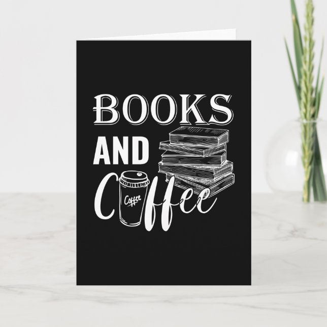 Bücher und Kaffee Alle Bücher lieben Geschenke Karte (Vorderseite)
