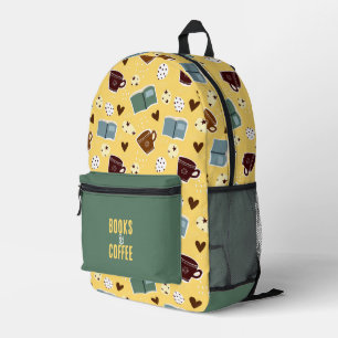 Bücher und Kaffee Bedruckter Rucksack
