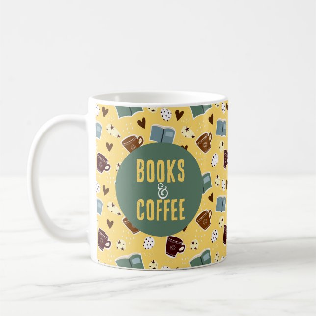 Bücher und Kaffee Kaffeetasse (Links)