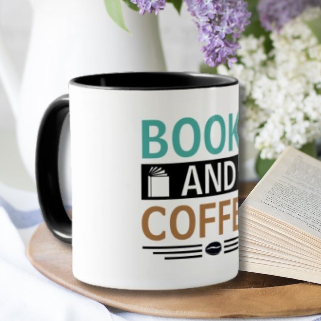 Bücher und Kaffee-Lover-Geschenke Tasse (Von Creator hochgeladen)