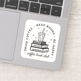 Bücher und Kaffeeliebhaber Aufkleber