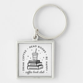 Bücher und Kaffeeliebhaber Schlüsselanhänger