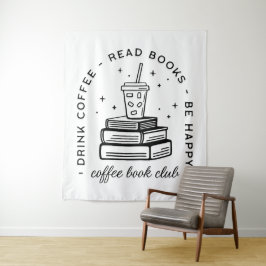 Bücher und Kaffeeliebhaber Wandteppich