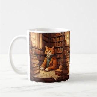 Bücher und Katzen Kaffeetasse