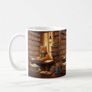 Bücher und Katzen Kaffeetasse