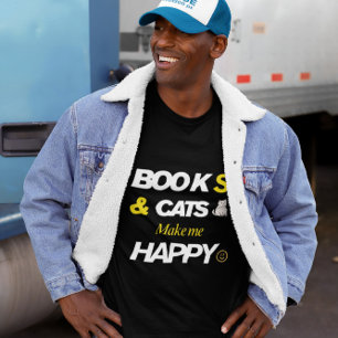 Bücher und Katzen machen mich glücklich T-Shirt