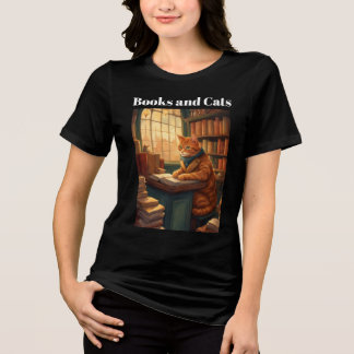 Bücher und Katzen Tri-Blend-Shirt Tri-Blend Shirt