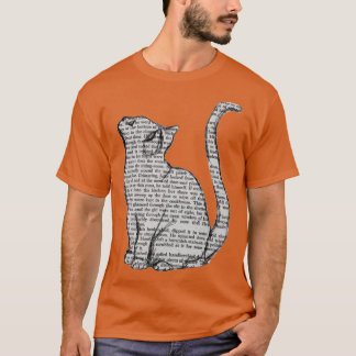 Bücher und Katzen und Bücher und Katzen Retro Retr T-Shirt