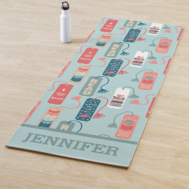 Bücher und Lesezeichen Gemustert lesen Yogamatte