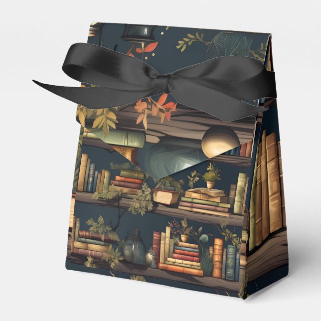 Bücher und Pflanze Geschenkschachtel (Vorderseite)