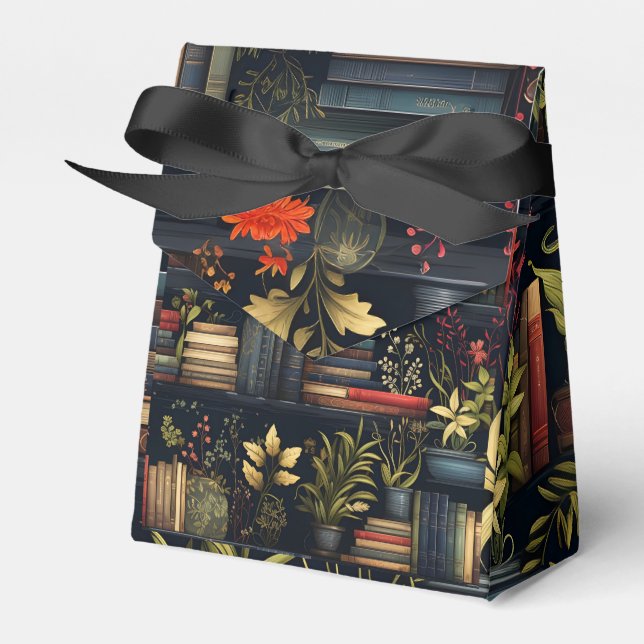 Bücher und Pflanze Geschenkschachtel (Vorderseite)