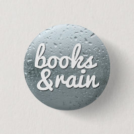 Bücher und Regen Button
