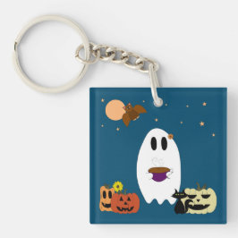 Bücher und Tee Schlüsselanhänger