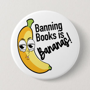 Bücher verbieten Bananen  Button