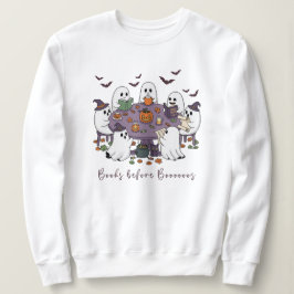 Bücher vor Boooos Niedlich Ghost Halloween Sweatshirt