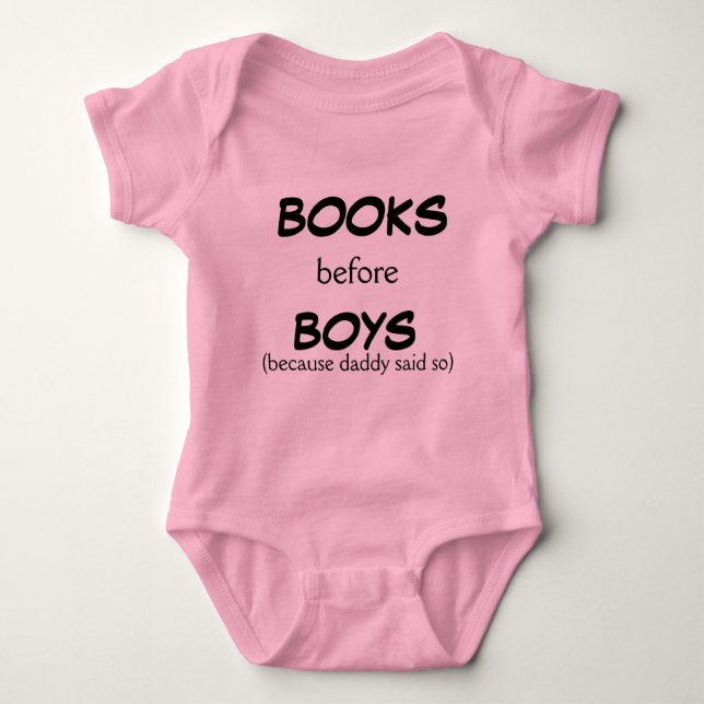 Bücher vor Boys - Baby Bodysuit Baby Strampler (Vorderseite)
