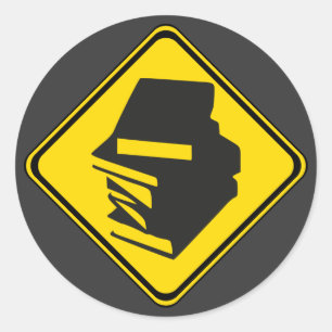 Bücher voraus! runder aufkleber