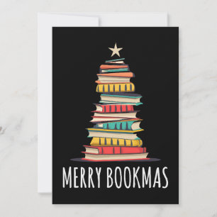Bücher-Weihnachtsbaum Frohe Buchmas Einladung