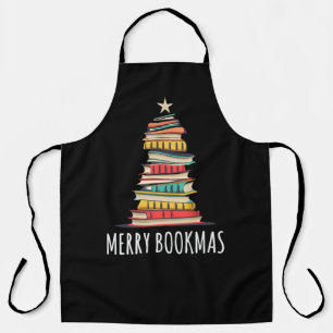 Bücher Weihnachtsbaum Merry Bookmas Schürze