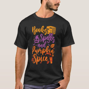 Bücher Zauber Pumpkin Gewürzbuch Niedlich Ghost Ha T-Shirt