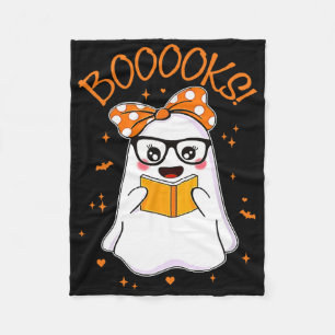 Bücher zu Ghost Halloween Women Teacher Book Libra Fleecedecke