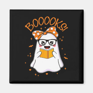 Bücher zu Ghost Halloween Women Teacher Book Libra Magnet