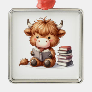 Bücher zum Lesen von Kuh Ornament Aus Metall