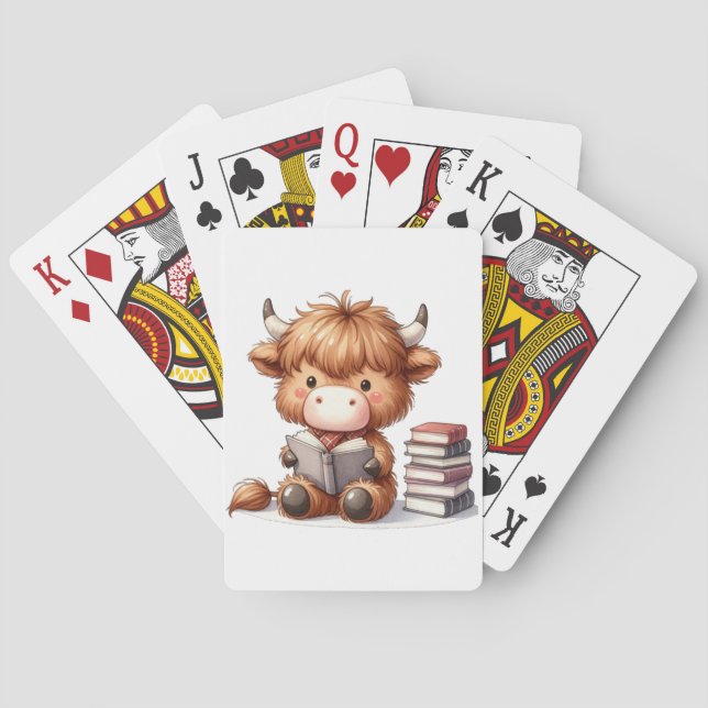 Bücher zum Lesen von Kuh Spielkarten (Rückseite)