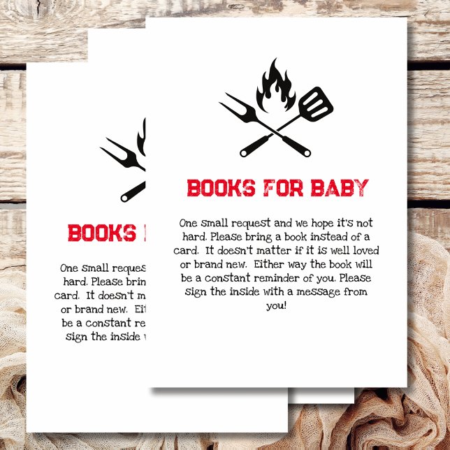 Bücher zum Thema Babydusche GRILLEN Babydusche Begleitkarte (Von Creator hochgeladen)