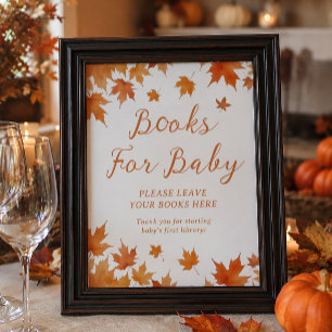 Bücher zur Babyparty im Herbst für das Baby Poster