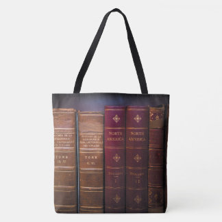 Bücherbibliothek Mehrdruck-Totbeutel, groß Tasche
