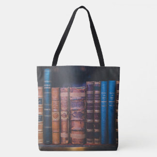 Bücherei Alles-über-Print Tote-Tasche, groß Tasche
