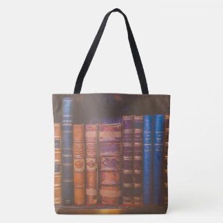 Bücherei Alles-über-Print Tote-Tasche, groß Tasche